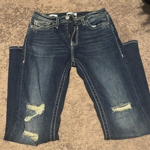 Vigoss Dark Blue Distressed Jeans